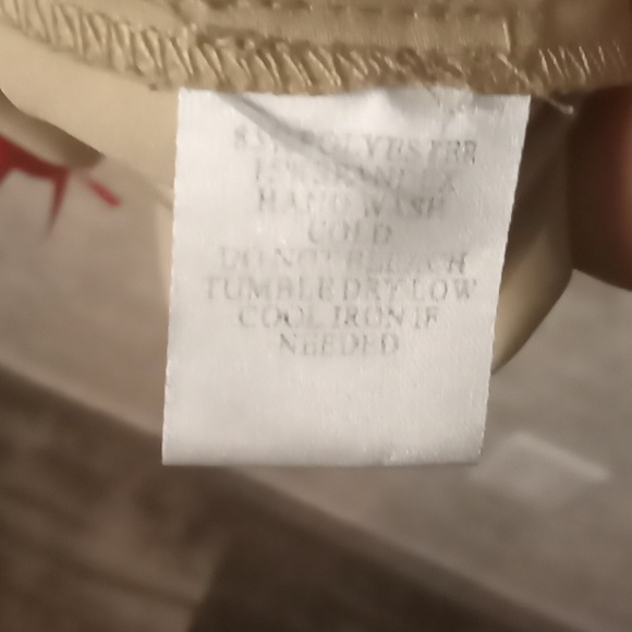 Womens Garcia Red cut out overlay detail, with nude color underneath, size L - Picture 7 of 7